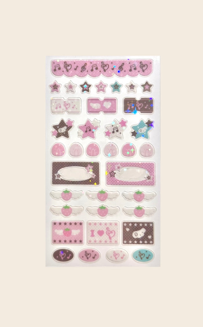 Strawberry Notes Sticker