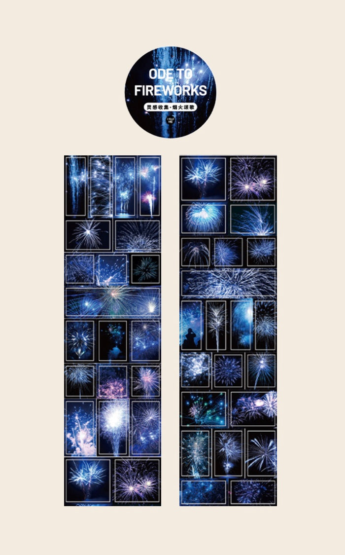 Ode to fireworks Washi Tape Sticker