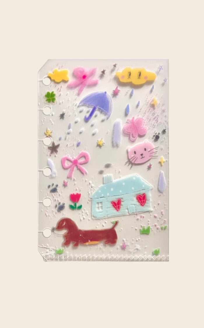 Clear Rainy Garden Pocket Insert_A7