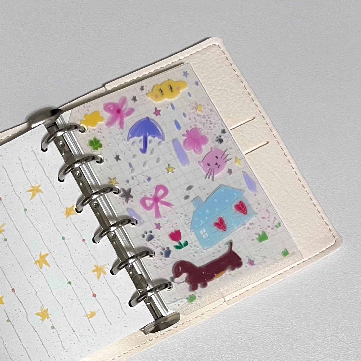 Clear Rainy Garden Pocket Insert_A7