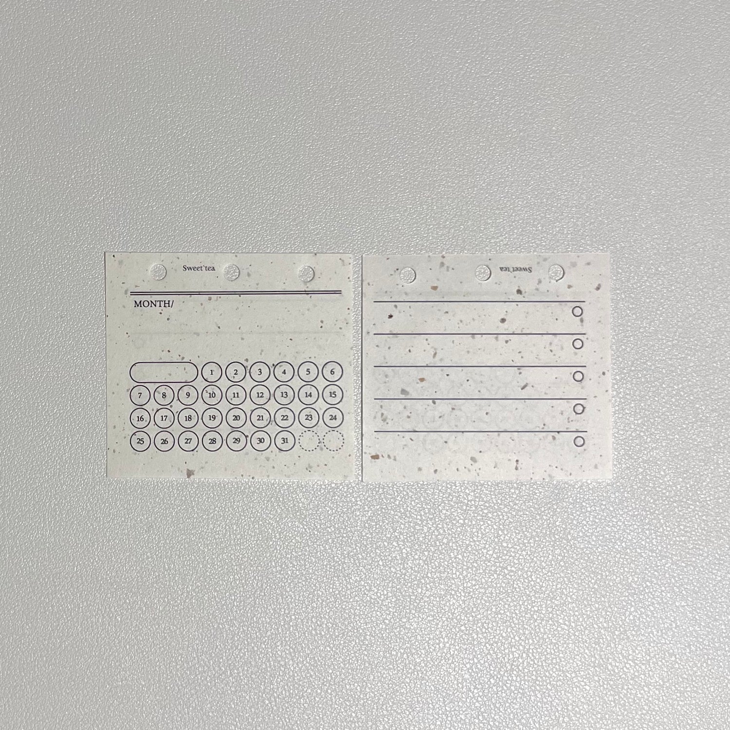 Month Mark Card Insert_Oat Grey Confetti