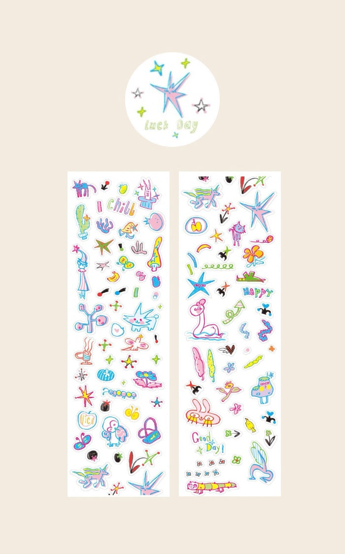 Lucky Day Pop Washi Tape Sticker