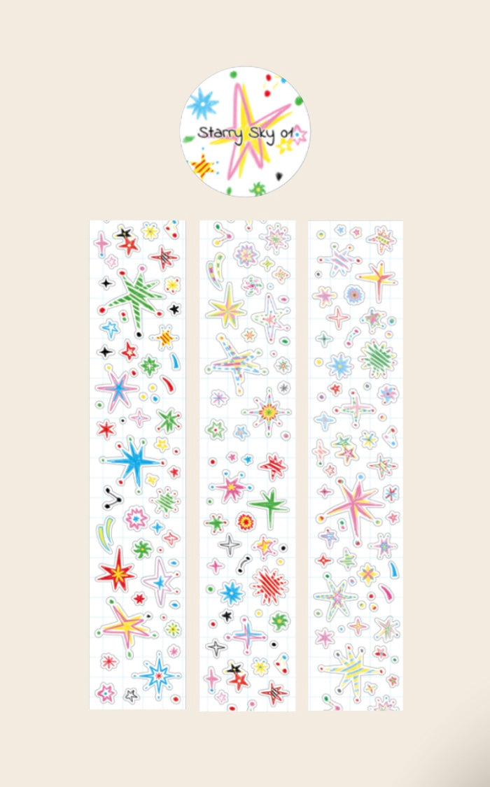 Starry Sky Pop Washi Tape Sticker